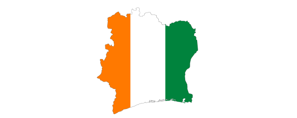 la carte de la cote d ivoire